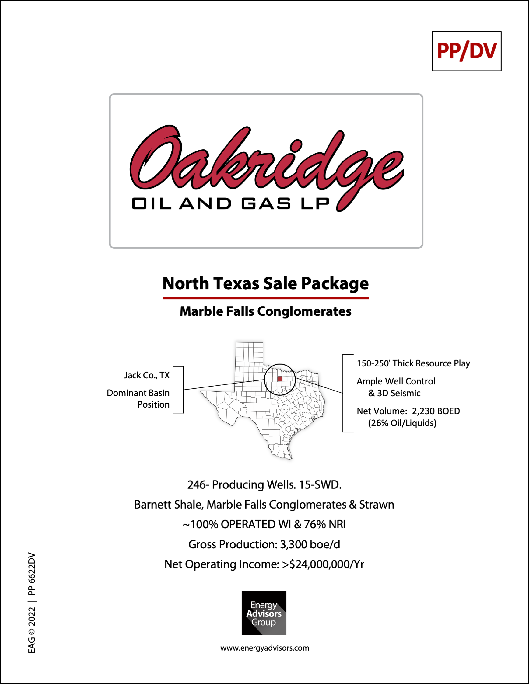 SUBSTANTIAL NORTH TEXAS PACKAGE - Energy Advisors Group SUBSTANTIAL NORTH TEXAS PACKAGE